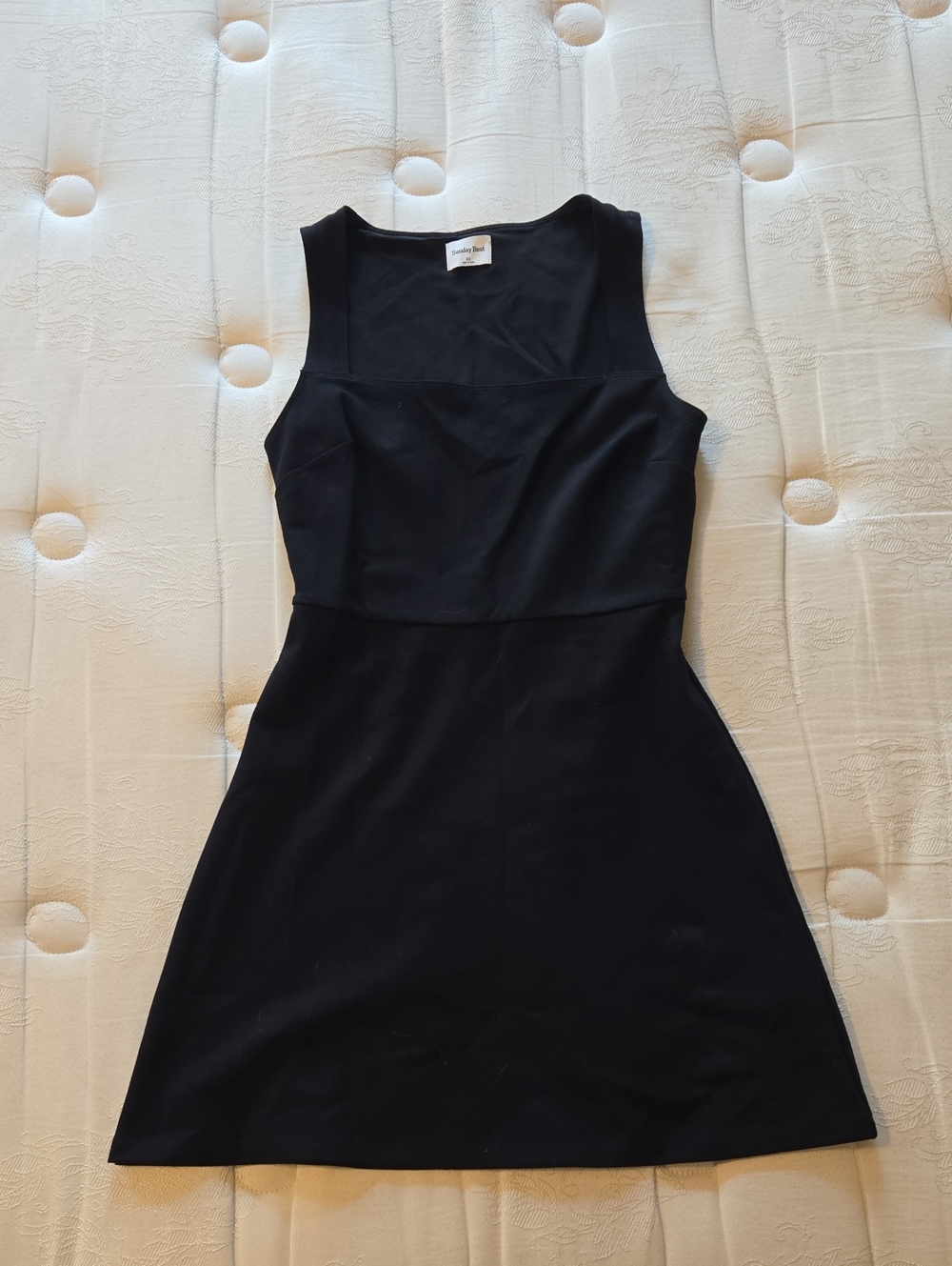 Aritzia Sunday Best Black Sleeveless Fit-and-Flare Little Black Dress